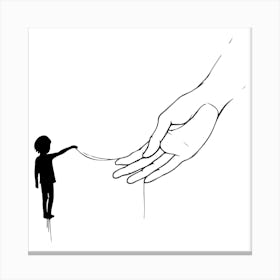 Little Boy On A Rope Canvas Print