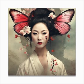 Madame Butterfly Ii Art Print Canvas Print