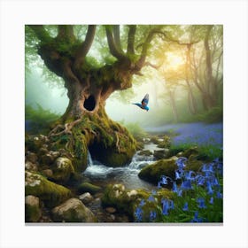 Bluebells In The Forest 20 Canvas Print