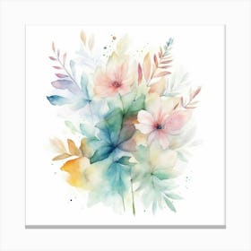 Watercolor Flowers Canvas Print