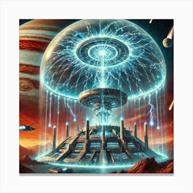 A Sci Fi Depiction Of The Electric Veil Generator Canvas Print