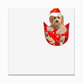 Funny Labradoodle Christmas Pocket For Labradoodle Lovers Canvas Print