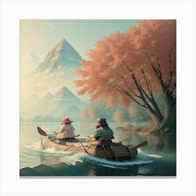 Raft On The Lake By Charles Dyson In Year 2024 Canvas Print