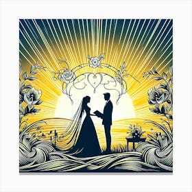 Creative Love And Relationship Illustration 89 Canvas Print