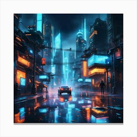 Cyber City Canvas Print