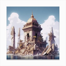 Ruins Of A Temple Canvas Print