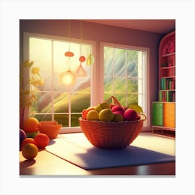 Child'S Room Fruit Basket Canvas Print