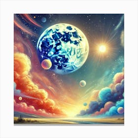 Earth In Space 1 Canvas Print