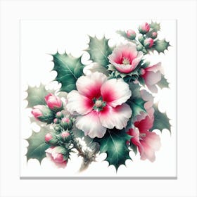 Flower of Holly-hox 3 Canvas Print