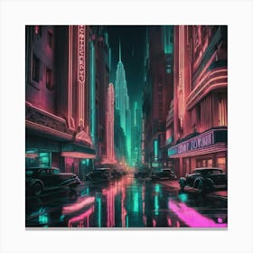 Neon City 11 Canvas Print