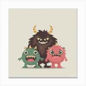 Monsters 1 Canvas Print