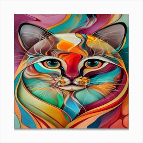 Colorful Cat Canvas Print