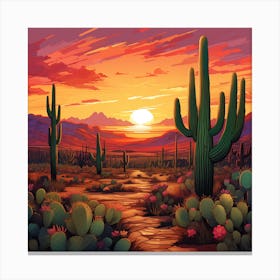 Desert Sunset Canvas Print