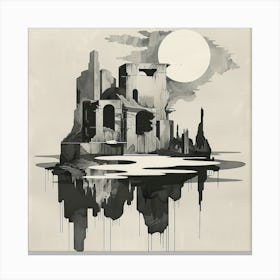 Castle In The Water Canvas Print