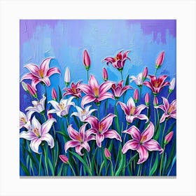 Pink Lilies Canvas Print