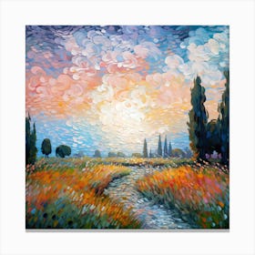 Azure Splendor: Monet's Touch Canvas Print