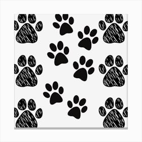 paw print clip art Canvas Print