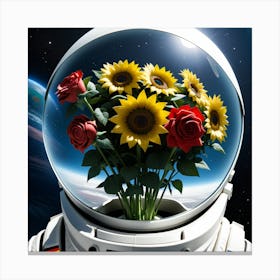 Flowers in space Canvas Print