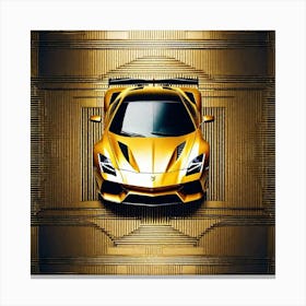 Gold Sports Car 4 Canvas Print