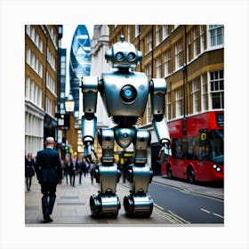 Robot In City Of London (46) Canvas Print