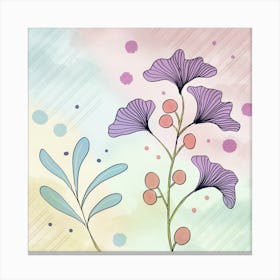 Flower Paint Flora Nature Plant Canvas Print