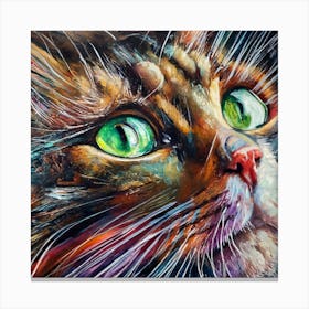 Cat With Green Eyes 3 Canvas Print