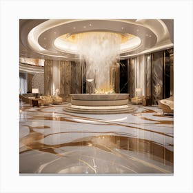 Lobby Of A Luxury Hotel Canvas Print