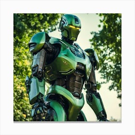 Green Robot 1 Canvas Print