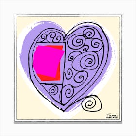 Hearts of Love The Color Purple harmony by Jessica Stockwell Canvas Print