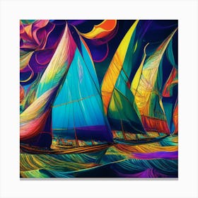 Sailboats Canvas Print