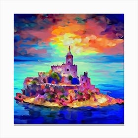 Castle In The Sea Canvas Print