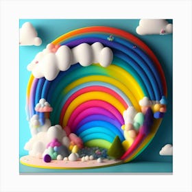 3d Rainbow Canvas Print