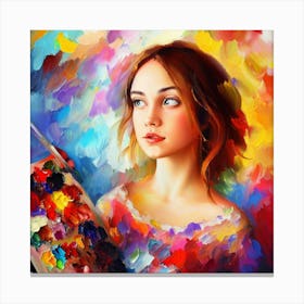 Portrait Of A Girl Canvas Print