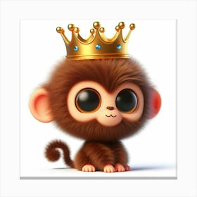 Monkey With A Crown 1 Canvas Print