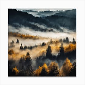 Abstract Golden Forest (18) Canvas Print