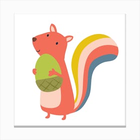 Rainbow Squirrel Canvas Print