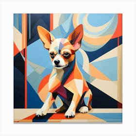 Abstract modernist chihuahua dog 1 Canvas Print