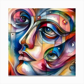 Abstract Of A Woman'S Face 1 Canvas Print