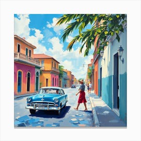 Cuba Street Scene Canvas Print