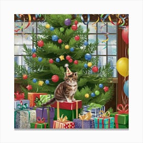 A Festive Scene Of A Decorated Christmas Oqnnc0furnqt0lahycqpzq 5xmf6oqzrl2kcqbn7isyja Canvas Print