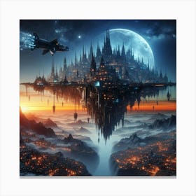 Futuristic City 1 Canvas Print