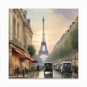 Paris At Dusk Canvas Print