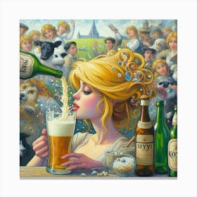 Beer Girl Canvas Print