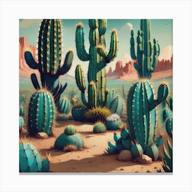 Cacti Adventure Canvas Print