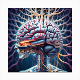 Human Brain 3d Illustration 3 Canvas Print