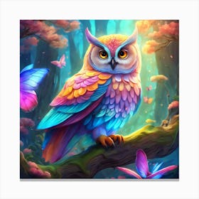 Colorful Owl 42 Canvas Print