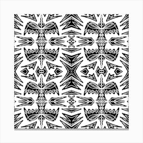 Black And White Seamless Pattern 1 Canvas Print