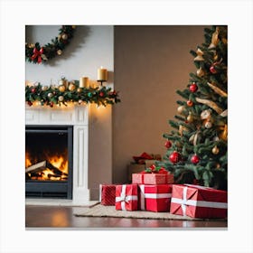 Christmas Tree Stock Videos & Royalty-Free Footage Canvas Print