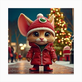 Christmas Mouse Canvas Print