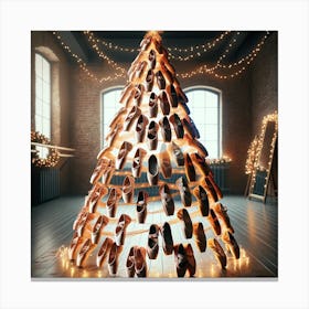 Ballet Shoes Christmas Tree 1 Canvas Print